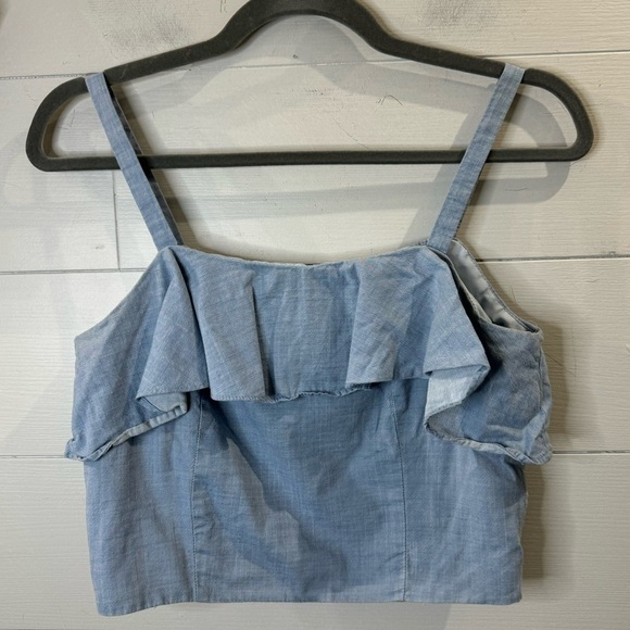 Miss Selfridge Tops - ASOS Miss Selfridge | Denim Cropped Top Size 6